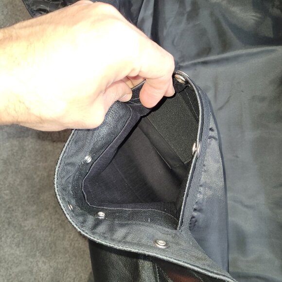 The DEFY Men's Black Genuine Leather Motorcycle Biker Vest - Picture 8 of 8